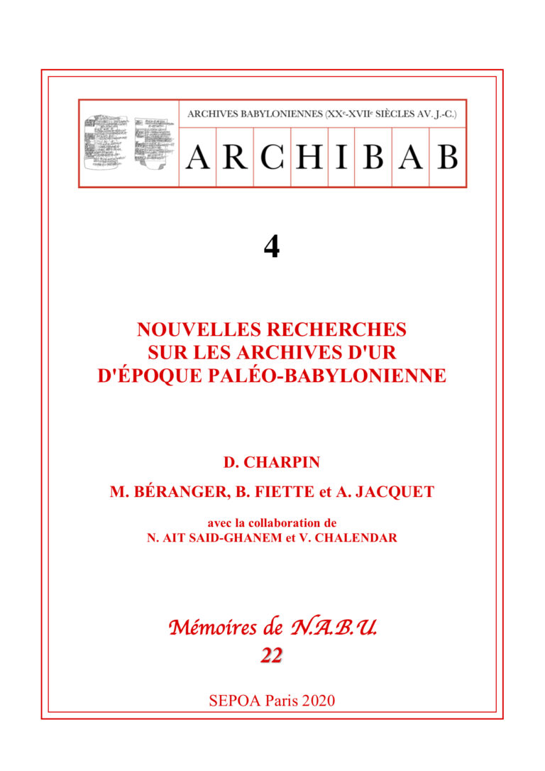 2020. Mémoires De NABU 22 (PDF) – SÉPOA